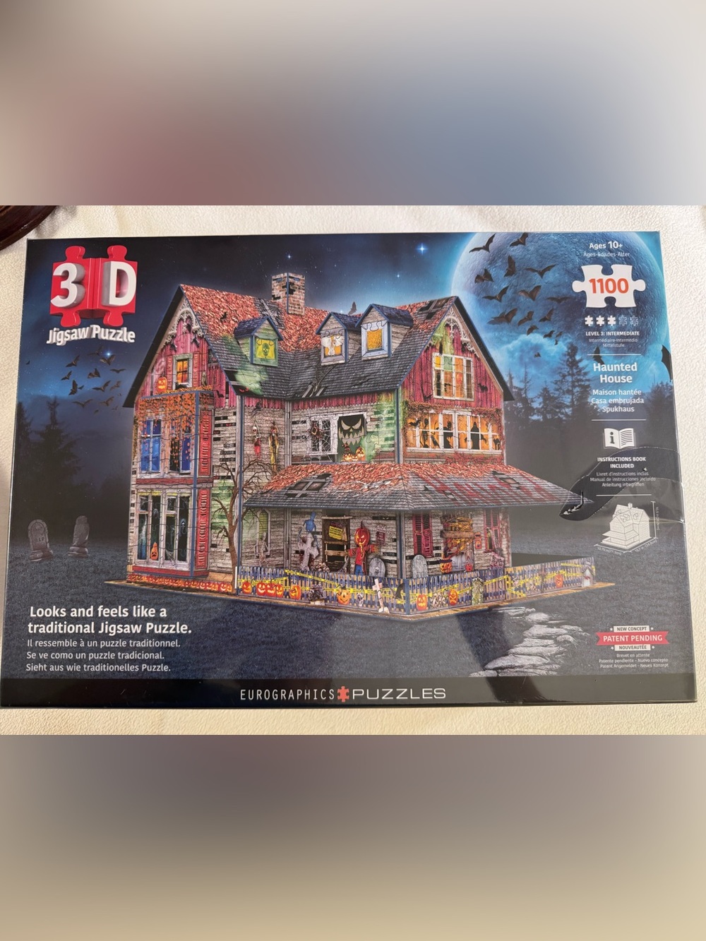 NEW Eurographics Haunted House 3D Jigsaw Puzzle 1100 Piece Halloween Sealed
